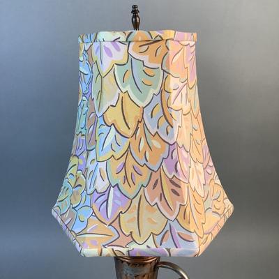 1069 Vintage Copper over Tin Handled Pitcher Lamp
