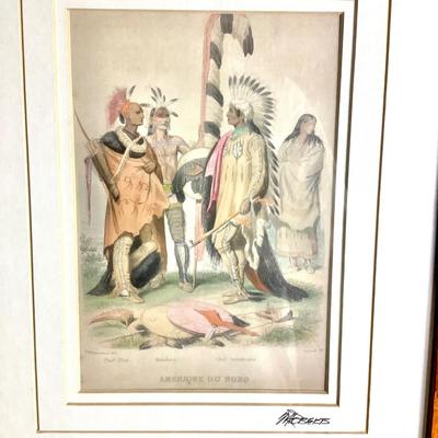 1071 Pair of Vintage Signed Hand Colored Etchings by Martin Roberts