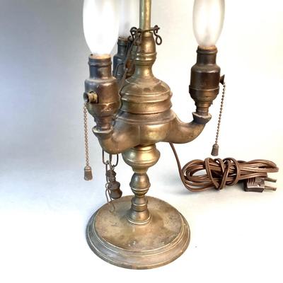 1075 Two Vintage Bouillotte Antique Desk Lamps