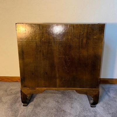 KOREAN LACQUERED END TABLE WITH 2 DRAWERS AND 2 DOOR CABINET