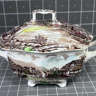 Old English Country Side Sugar Bowl- Near Mint!  