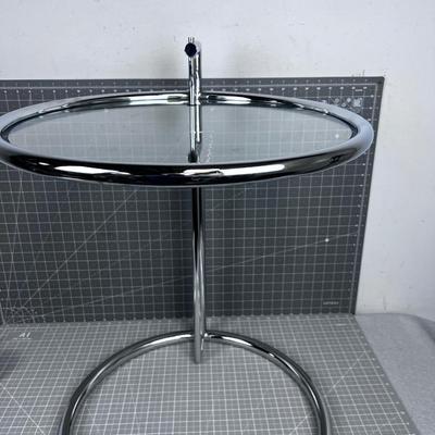 Mid-Century  CHROME Table  by Eileen Gray Modern Reproduction.