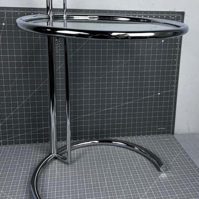 Mid-Century  CHROME Table  by Eileen Gray Modern Reproduction.
