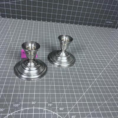 Weight STERLING Silver Candle Sticks 
