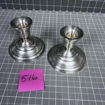 Weight STERLING Silver Candle Sticks 
