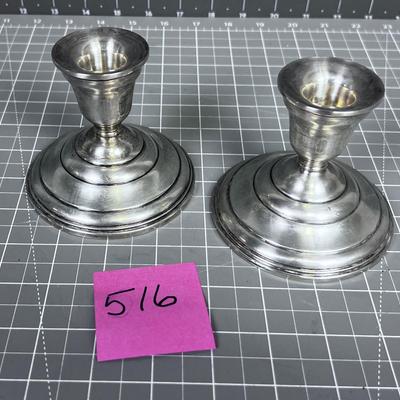 Weight STERLING Silver Candle Sticks 