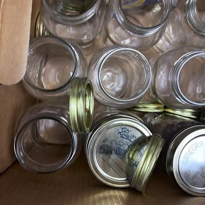 A Dozen Quart Jars. Mixed Wide and Small Mouthed