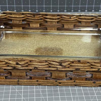 Pyrex Baking Dish with Awesome Cradle Basket 