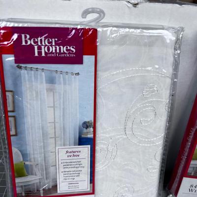 (12) 84" Sheer Window Coverings