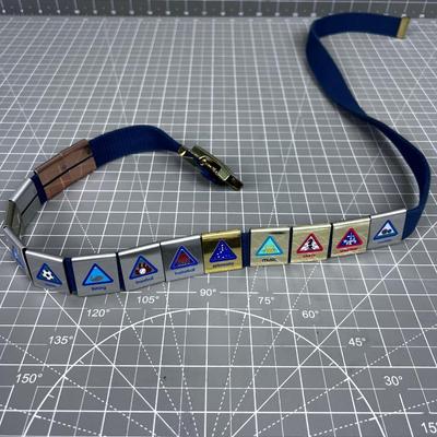 Boy Scout Belt with Merit Badges 