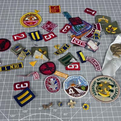 Vintage Pile of Scouting Patches and Pins 