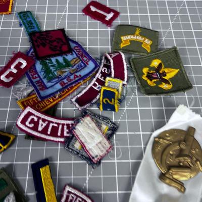 Vintage Pile of Scouting Patches and Pins 