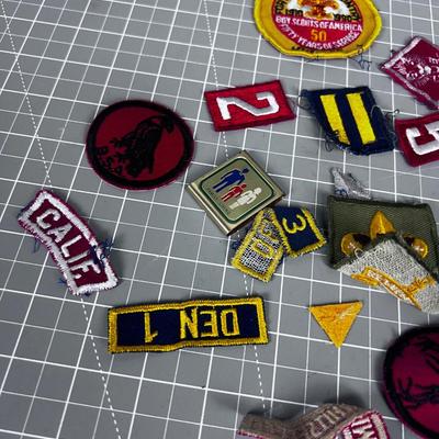 Vintage Pile of Scouting Patches and Pins 