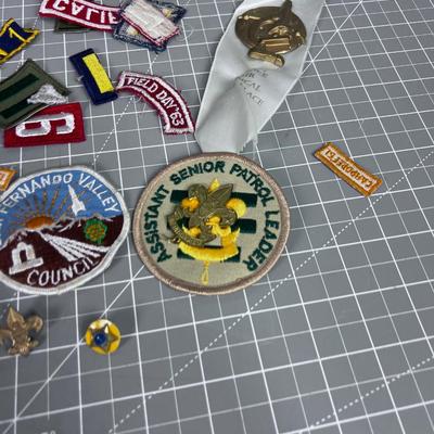 Vintage Pile of Scouting Patches and Pins 