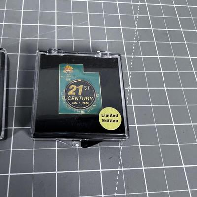 SL 2002 Olympic Pin Set Limited Edition Snowflake and Century 21