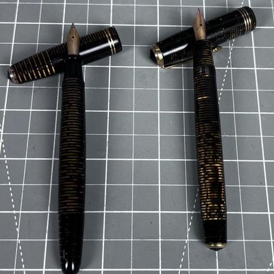 2 Antique PARKER Fountain Pens 