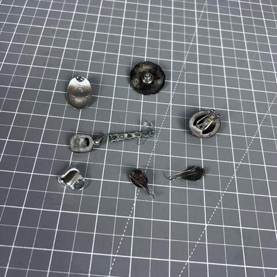 Pile of Silver Earrings Many Marked 925