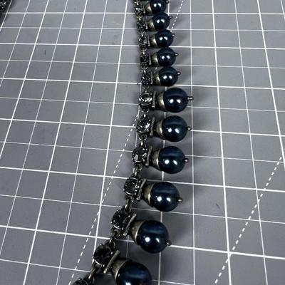 Costume Jewelry Blue Faux Pearl 