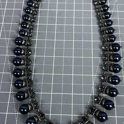 Costume Jewelry Blue Faux Pearl 