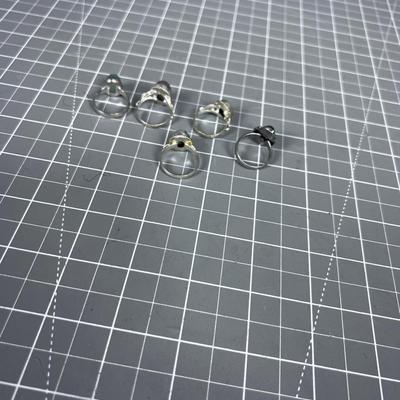 5 Silver and Stone Rings Mixed Lot