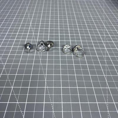 5 Silver and Stone Rings Mixed Lot
