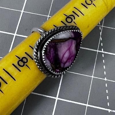 Marked 925 Pink Dahlia Oyster Stone NEAT!!!
