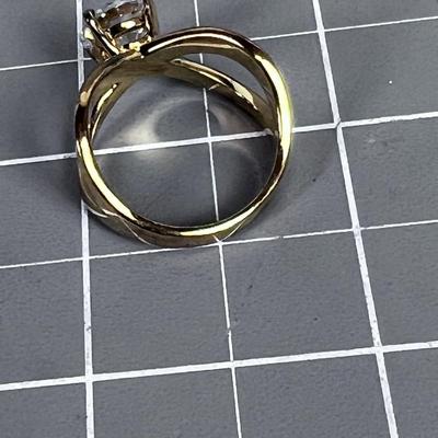 Marked 925 Ring X with a Round LARGE CUT STONE! 