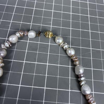 Light Pink Pearls with 14K Clasp 