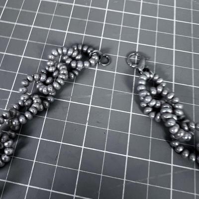 Gray String Rings of Small Pearls INTERESTING