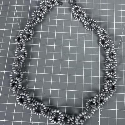 Gray String Rings of Small Pearls INTERESTING