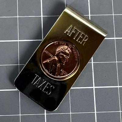 AFTER TAXES Money Clip Penny 