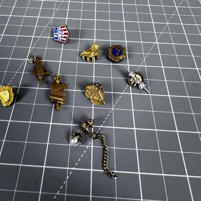 Lapel Pins and Tie Tacks VINTAGE Fraternity etc.