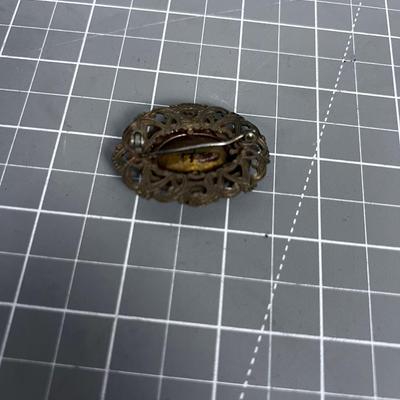 Antique Jeweled Pin Purple 