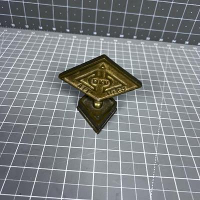 Vintage Fraternal Plaque Brass Eta Kappa Nu
