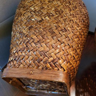 2 LARGE UNIQUE HAND WOVEN BASKETS