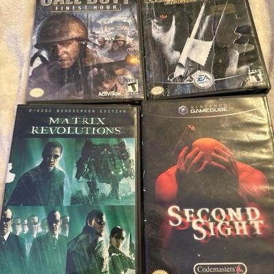 Lot of 4 Nintendo Game Cube Call of Duty Finest hour / Golden Eye Rogue Agent / Matrix Revolution/ Second Sight
