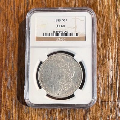 1888 Morgan Dollar. NGC XF 40