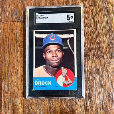 1963 TOPPS LOU BROCK BASEBALL CARD (TN)