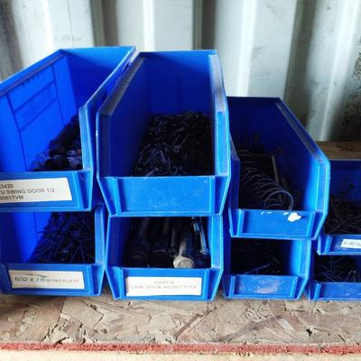 VARIETY OF HARDWAEW WITH STACKABLE BINS