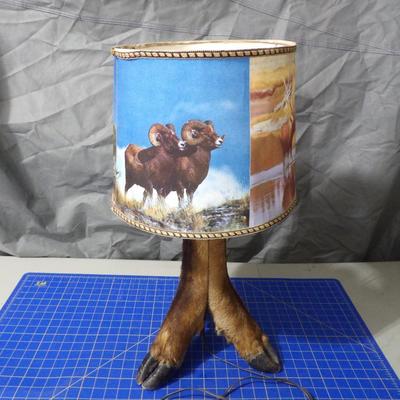 Vintage Moose/Elk leg Lamp