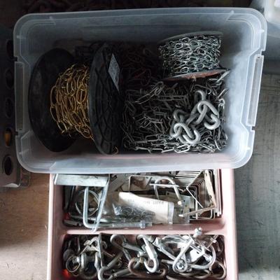 CHAINS AND CONNECTORS & HOOKS