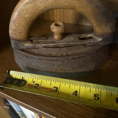 three Vintage clothes irons