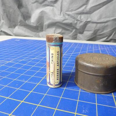 Vintage Tins and Camel Rubber Repair KIt