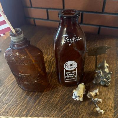 Glass Amber bottle lot