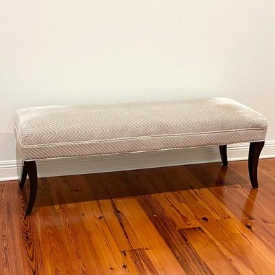 Chevron Style Upholstered Bench