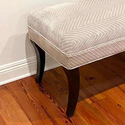 Chevron Style Upholstered Bench