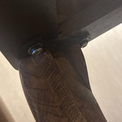 console table with glass top insert and Queen ann legs