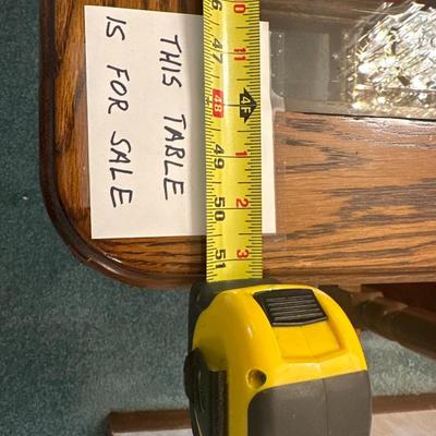 console table with glass top insert and Queen ann legs