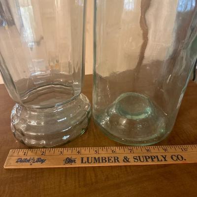 glass jar and vase