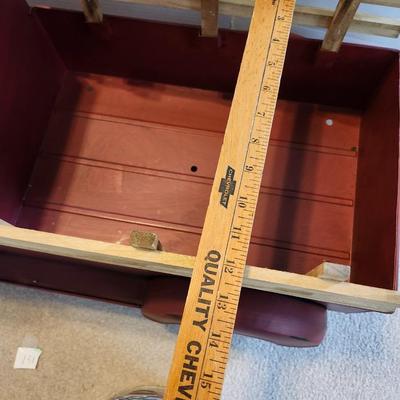 Home decor 34 inch Rustic red metal truck